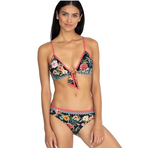 NWT! Johnny Was Mia Floral Hipster Full Coverage Bikini Bottom - Size XL - Picture 1 of 8
